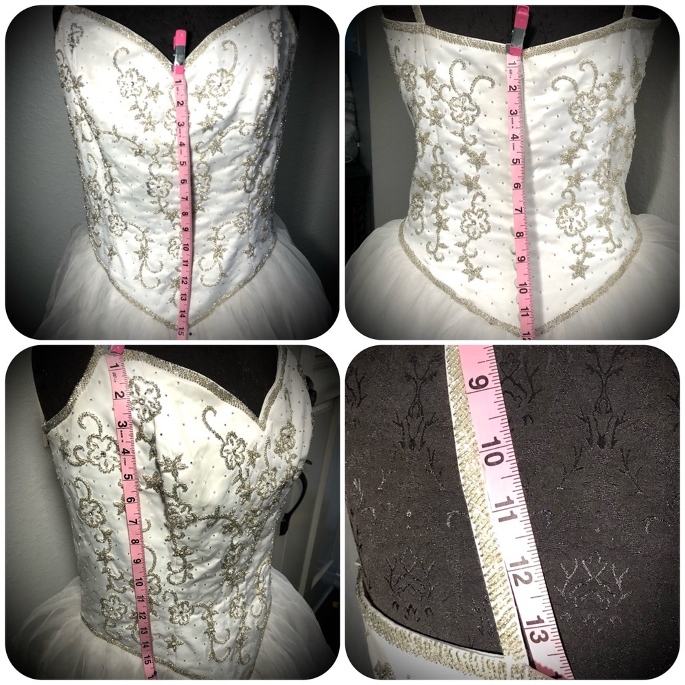 Plus Size Spaghetti Strap Sequence Ball Gown Wedd… - image 3